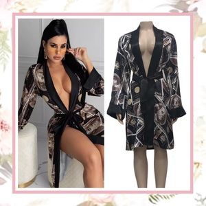 🍒 MONEY ROBE DUSTER KIMONO COVER MIDI SILK LOUNGE SLEEP SATIN COZY CUTE